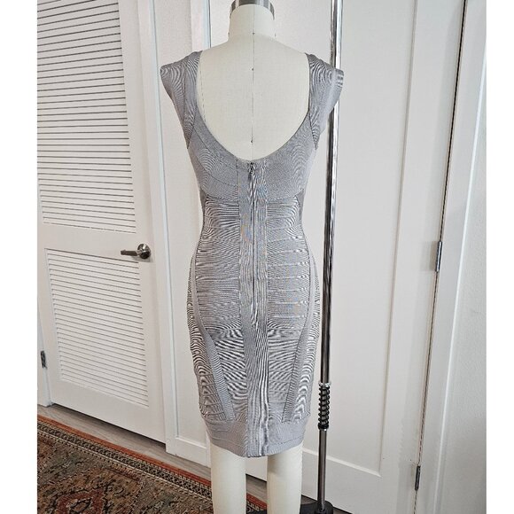 Herve Leger by Max Azria Grey Bandage Cocktail Dress in size XS - Picture 5 of 8